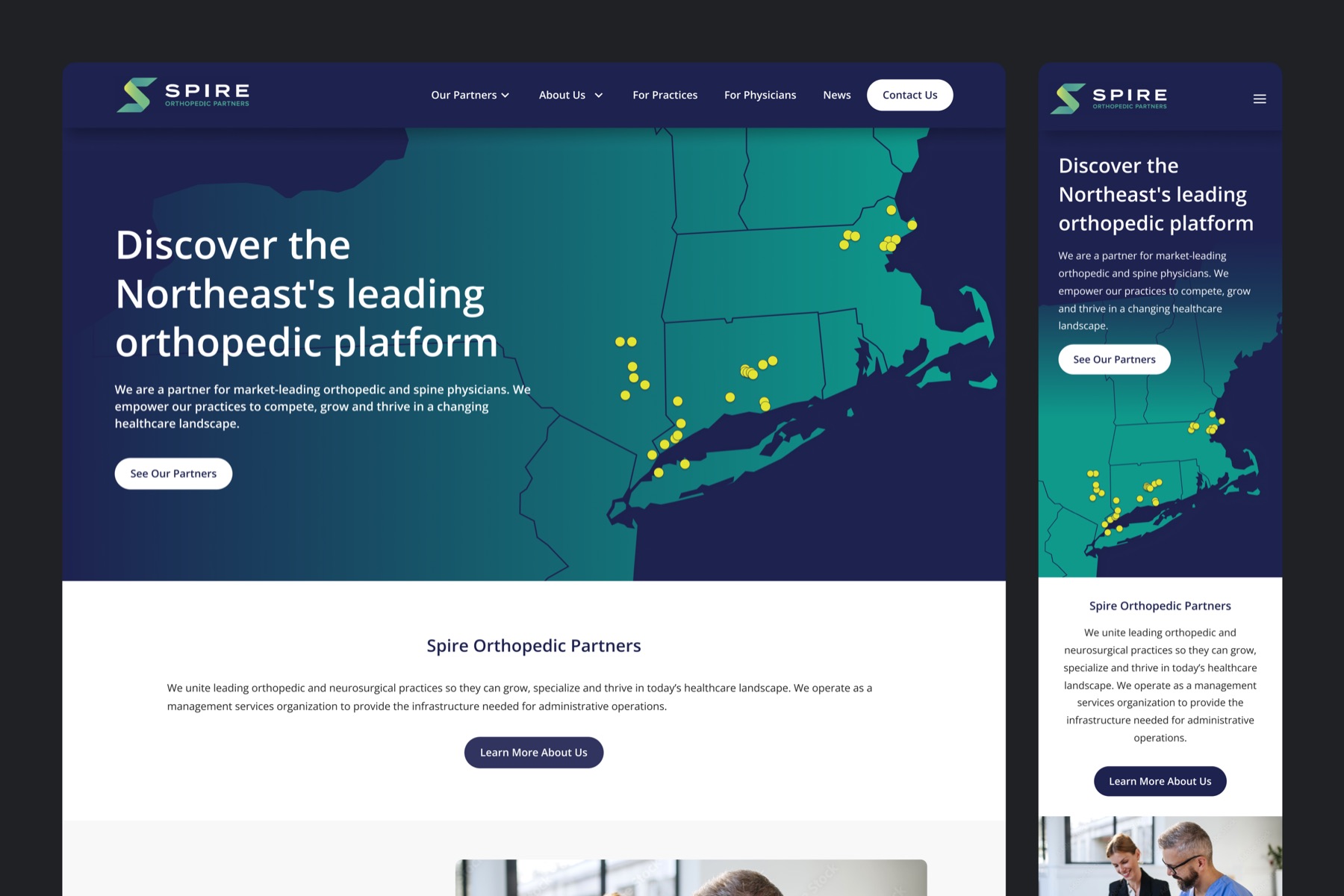 Spire Orthopedic Partners corporate homepage